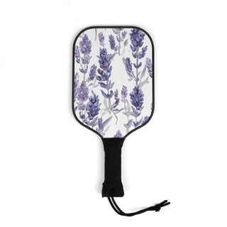 Purple Lavender Blooms Watercolor Botanical Pickleball Paddles Set