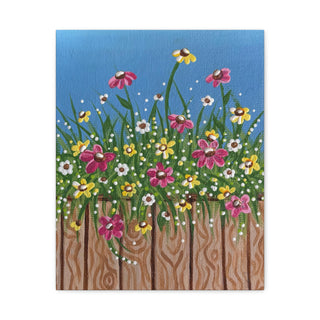 Garden Fence Canvas Print | Acrylic Painting