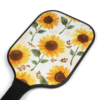 Yellow Sunflowers Watercolor Floral Pickleball Kit