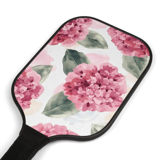 Pink Hydrangea Watercolor Flowers Pickleball Kit