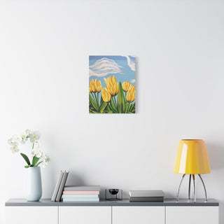 Yellow Tulips Canvas Print | Acrylic Painting