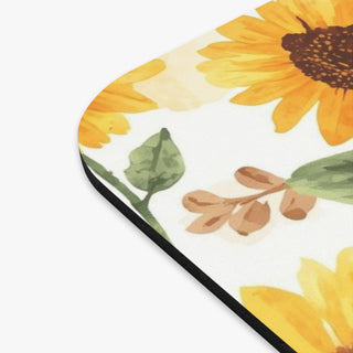 Yellow Sunflowers Watercolor Floral Mouse Pad