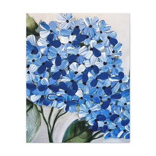 Hydrangea Blooms Canvas Print | Acrylic Painting