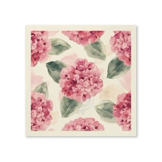 Pink Hydrangea Watercolor Flowers Paper Napkins