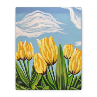Yellow Tulips Canvas Print | Acrylic Painting