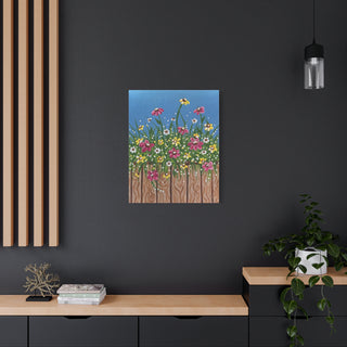 Garden Fence Canvas Print | Acrylic Painting
