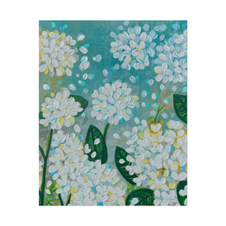 Hydrangea Petals Art Print | Acrylic Painting