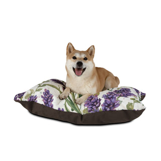 Lavender Sprigs Watercolor Floral Pet Bed