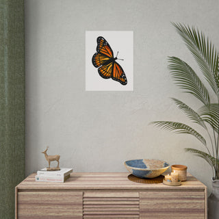 Monarch Butterfly Art Print | Colored Pencil Drawing