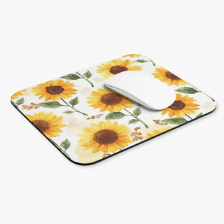 Yellow Sunflowers Watercolor Floral Mouse Pad