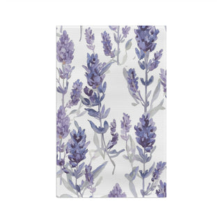 Purple Lavender Blooms Watercolor Botanical Kitchen Towel