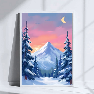 Winter Mountain Art Print
