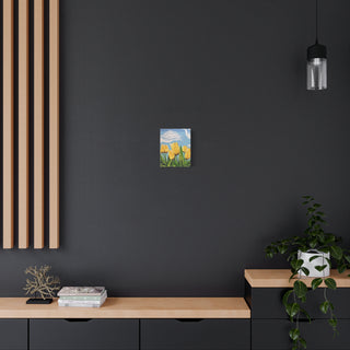 Yellow Tulips Canvas Print | Acrylic Painting