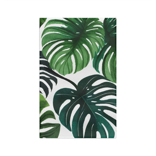 Green Monstera Watercolor Botanical Kitchen Towel