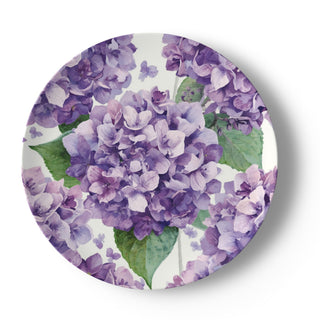 Purple Hydrangea Watercolor Floral China Plate
