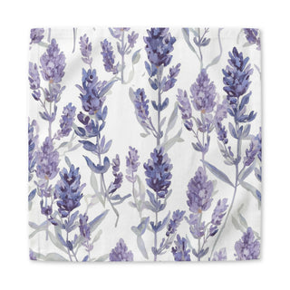 Purple Lavender Blooms Watercolor Botanical Cotton Twill Napkins