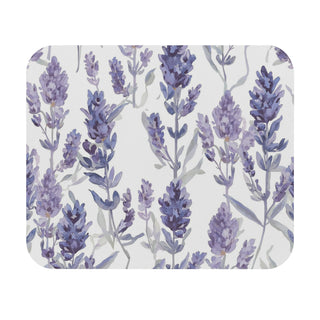 Purple Lavender Blooms Watercolor Botanical Mouse Pad
