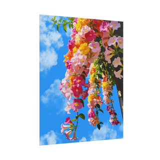 Cascading Blooms Art Print | Digital Art