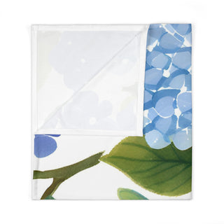 Blue Hydrangea Watercolor Floral Baby Blanket