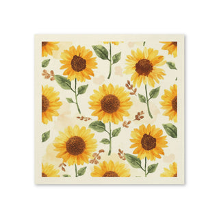 Yellow Sunflowers Watercolor Floral Paper Napkins