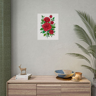 Red Roses Art Print | Colored Pencil Drawing