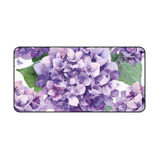 Purple Hydrangea Watercolor Floral Desk Mat
