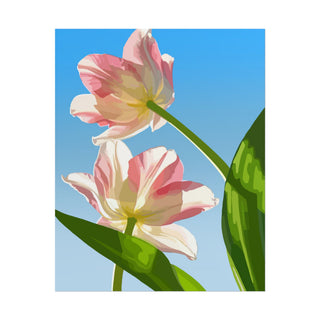 Tulip Garden Art Print | Digital Art