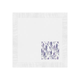 Purple Lavender Blooms Watercolor Botanical Coined Cocktail Napkins