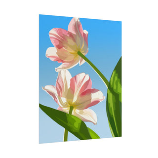Tulip Garden Art Print | Digital Art