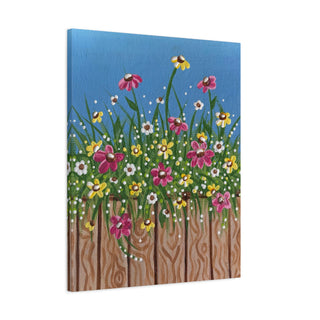 Garden Fence Canvas Print | Acrylic Painting