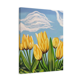 Yellow Tulips Canvas Print | Acrylic Painting