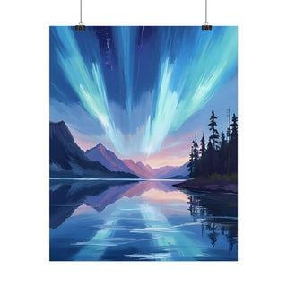 Aurora Lake Art Print