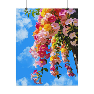 Cascading Blooms Art Print | Digital Art