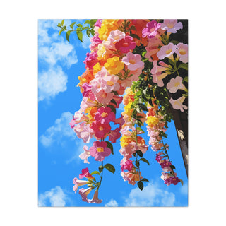 Cascading Bloom Canvas Print | Digital Art