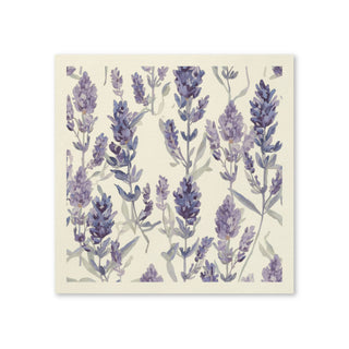Purple Lavender Blooms Watercolor Botanical Paper Napkins