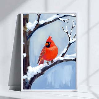 Cardinal Perch Art Print