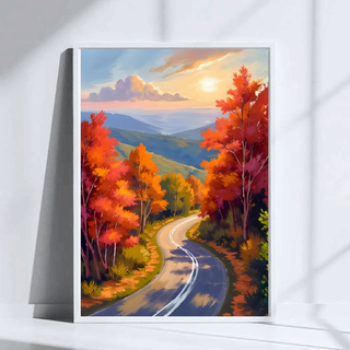 Autumn Road Art Print